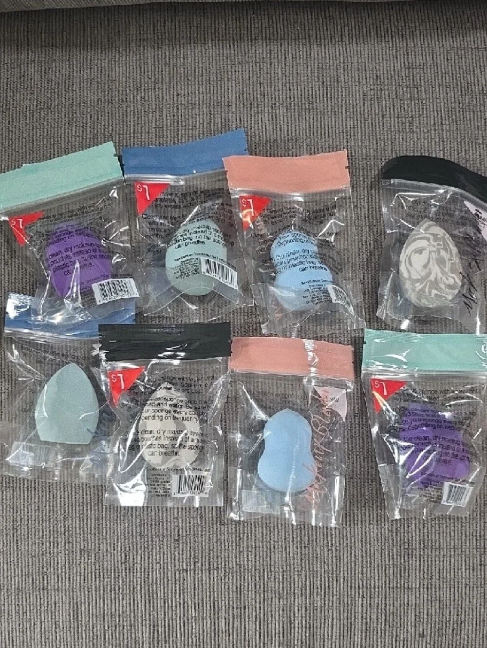 Makeup Beauty Sponge Collection In A Variety Of Colors, Shapes, & Brands, New.